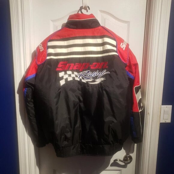 Snap On Racing Vintage 90s Jacket size Extra Large (XL) Black/Red Full Zip CHOKO - Picture 3 of 10
